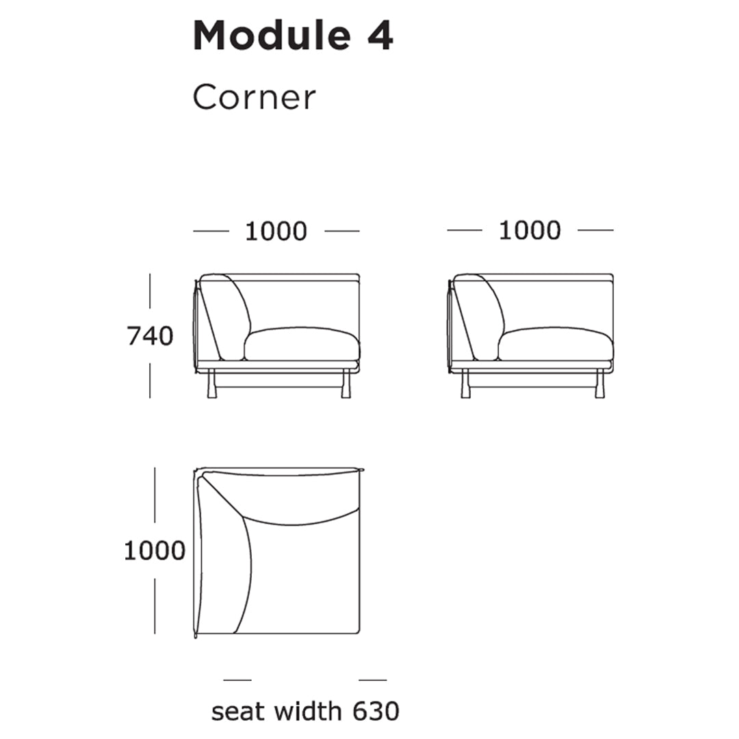 Kite Modular Sofa (Modules 1-4)