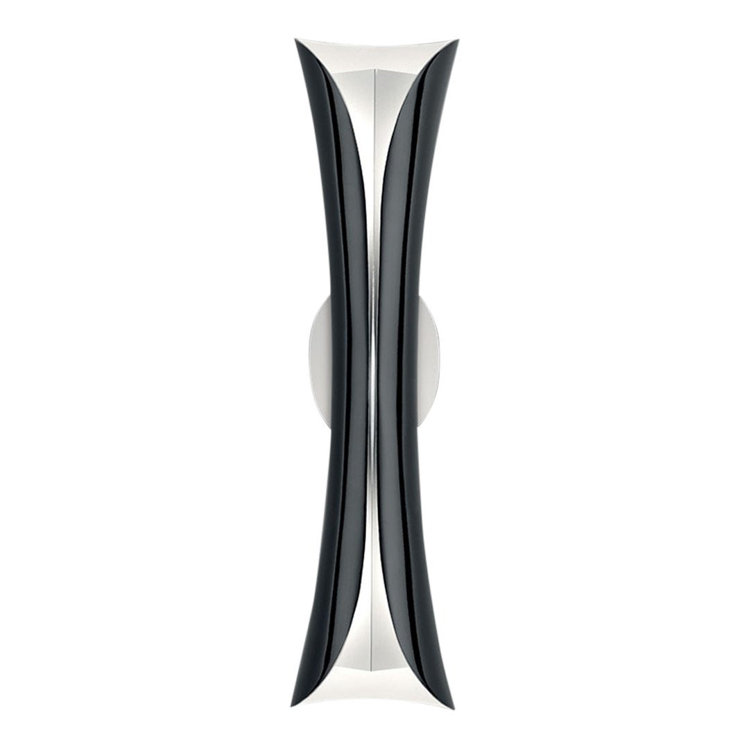 Sleek black and white geometric design with smooth curves and a modern aesthetic. Perfect for contemporary decor.