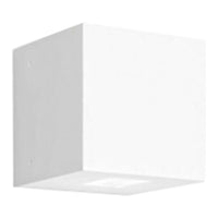Modern white cube wall light with a smooth, matte finish and minimalist design. Ideal for contemporary decor.