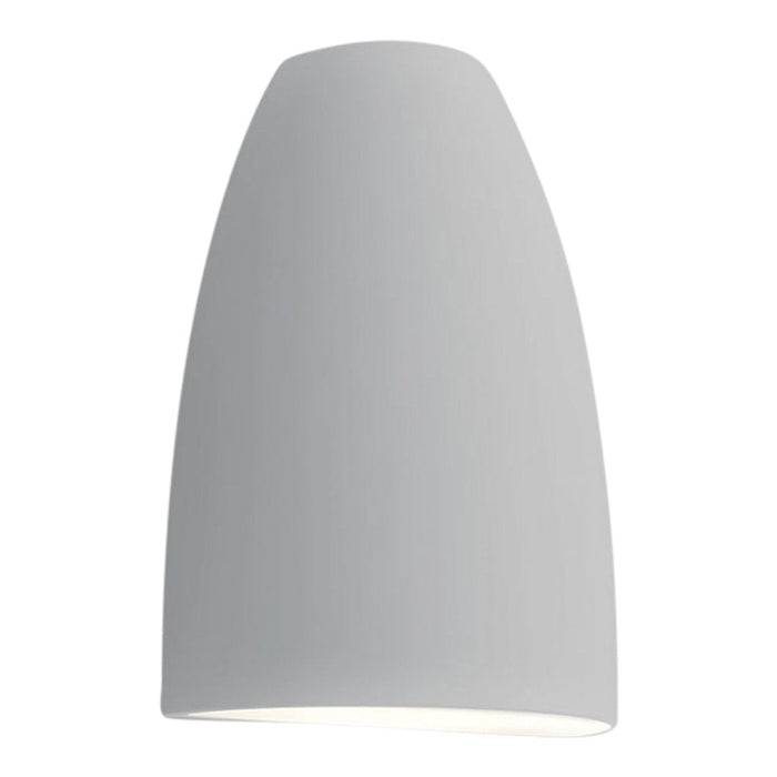 Sleek white pendant lamp with a smooth, modern curved design, perfect for minimalist decor.