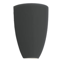 Matte black wall sconce with a sleek, modern tapered shape and smooth surface for contemporary interiors.