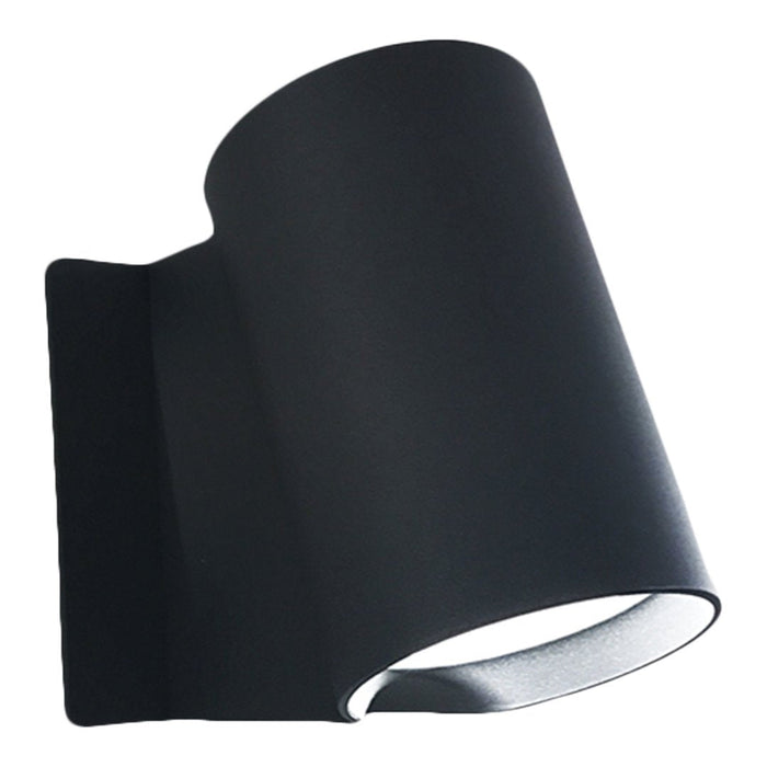 Sleek black wall lamp with a modern curved design and smooth matte finish. Perfect for contemporary decor.