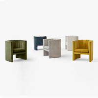 Colorful modern chairs in green, blue, gray, beige, and yellow with textured patterns. Perfect for stylish interiors.