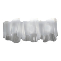 Translucent white wavy lamp shade with smooth, flowing contours and a modern design, perfect for stylish decor.