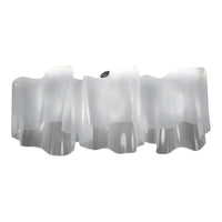 "Modern white wavy ceiling light fixture with sleek, translucent design and subtle reflective accents."