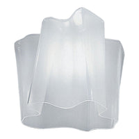 Translucent white lamp shade with soft, wavy edges for a modern, elegant look. Perfect for stylish interiors.