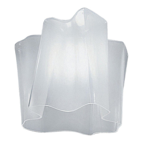 Translucent white lamp shade with soft, wavy edges for a modern, elegant look. Perfect for stylish interiors.