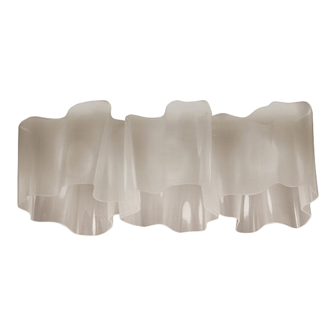 Translucent white wavy pattern, creating a soft and elegant look, ideal for modern decor.