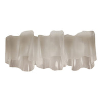 Translucent white wavy pattern, creating a soft and elegant look, ideal for modern decor.