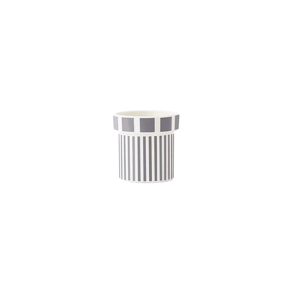 Lolli Stackable Cup - Metal Grey Stripes / 1.4 fl oz - 2.1" Ø x 2.1" H - Overstock