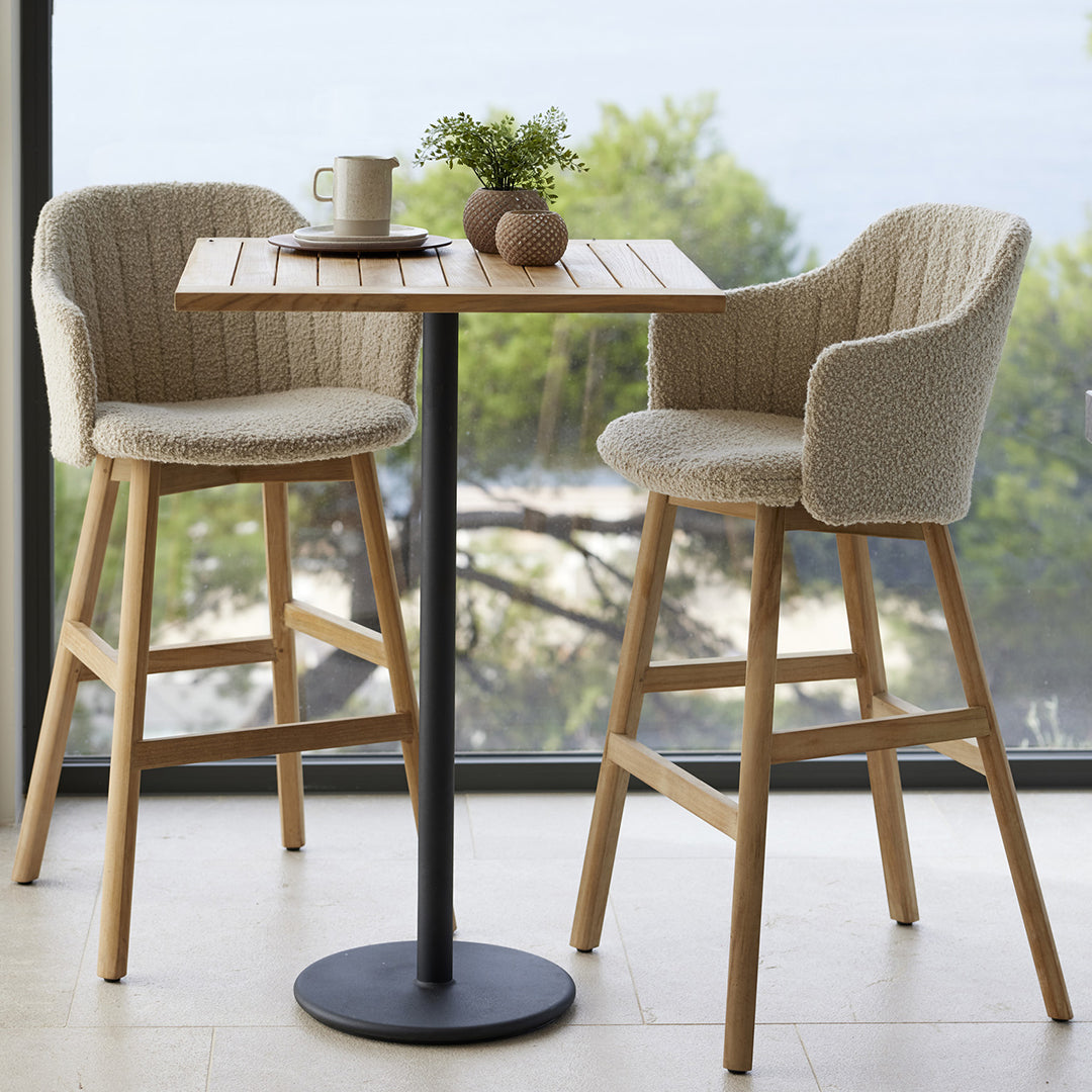 Cane-line Choice Bar Chair - Wood Base - w/ Back and Seat Cushion by  Welling/ Ludvik