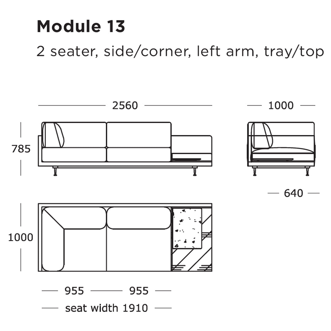 Maho Modular Sofa (Modules 13-16)