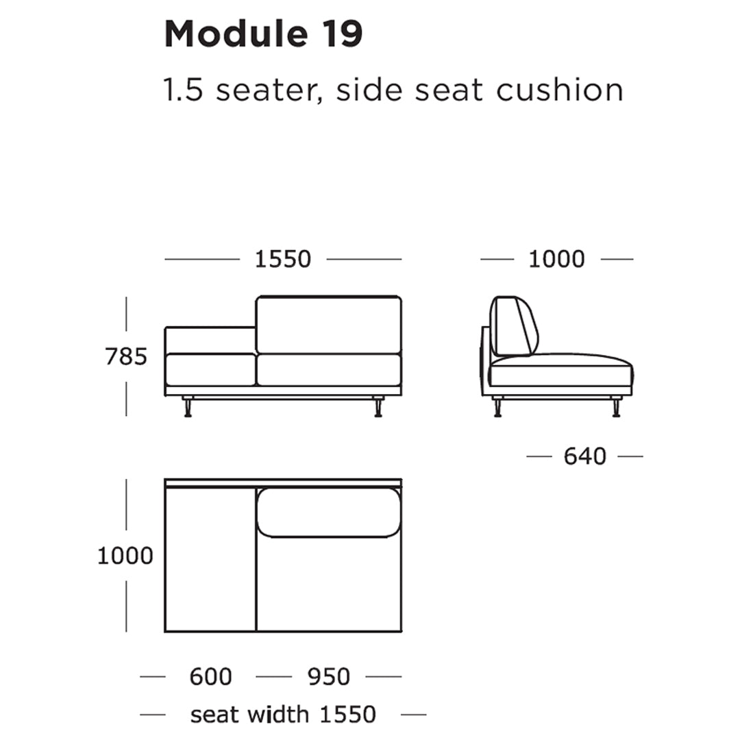 Maho Modular Sofa (Modules 17-20)