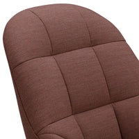 Brown upholstered chair with a textured, quilted pattern for a modern, cozy look.
