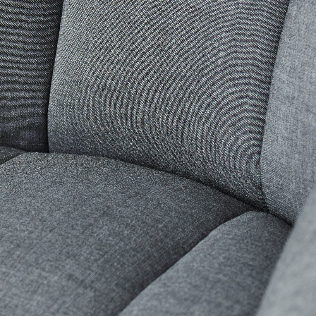 Grey textured fabric with a subtle weave pattern, showcasing a modern and sophisticated look.