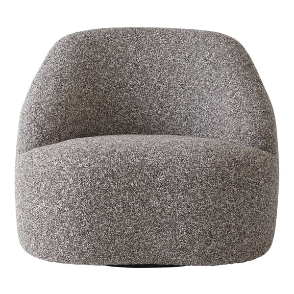 Gray textured armchair with a soft, cozy pattern, perfect for modern living spaces.