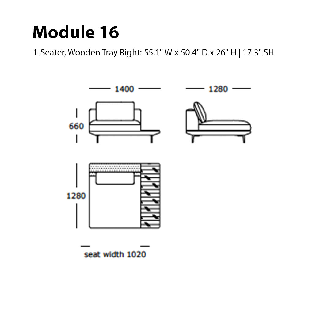 Surface Modular Sofa (Modules 13 - 16)