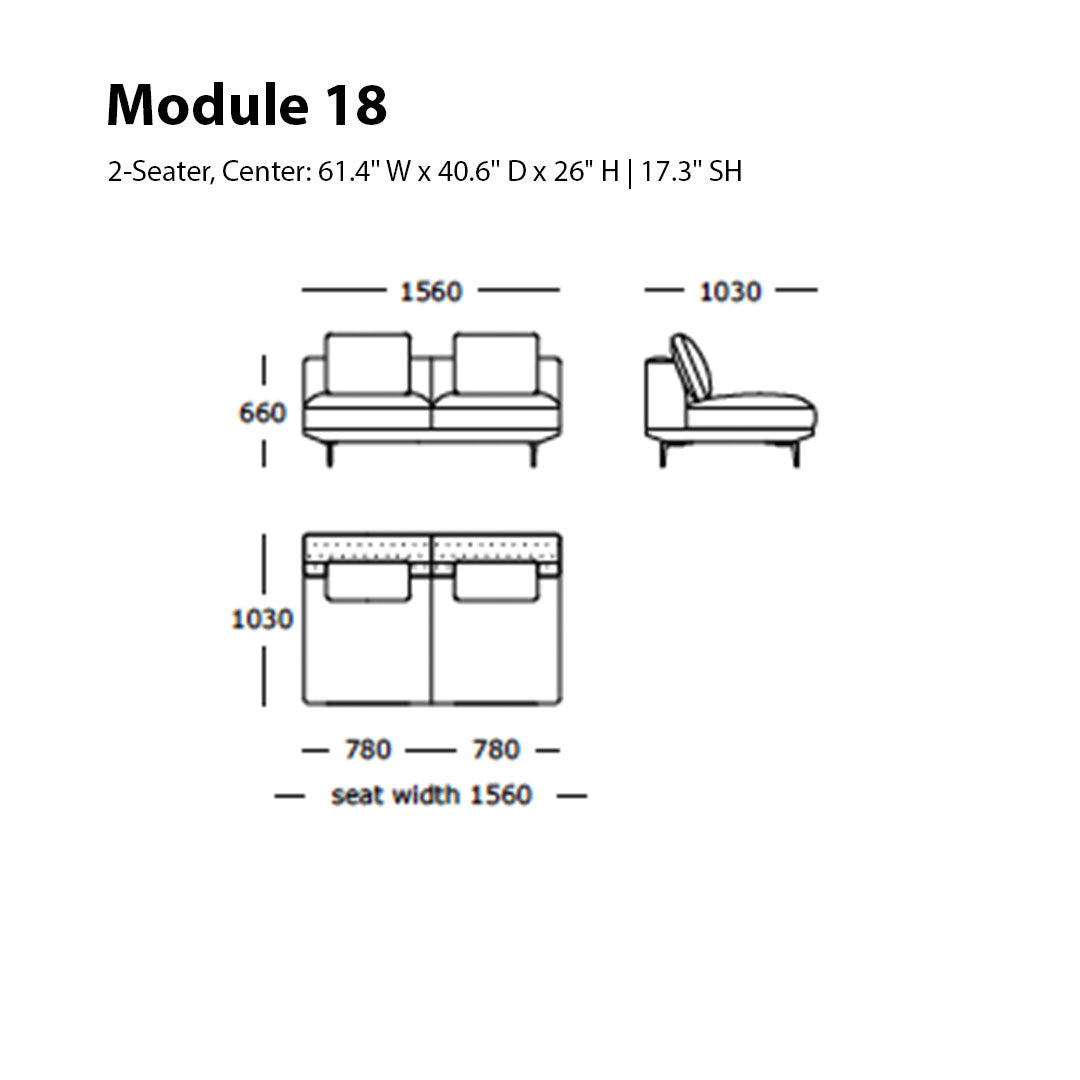 Surface Modular Sofa (Modules 17-21)
