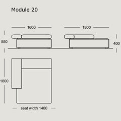 Cinder Block Modular Sofa (Modules 16 - 23)