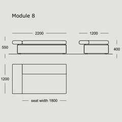 Cinder Block Modular Sofa (Modules 8 - 15)