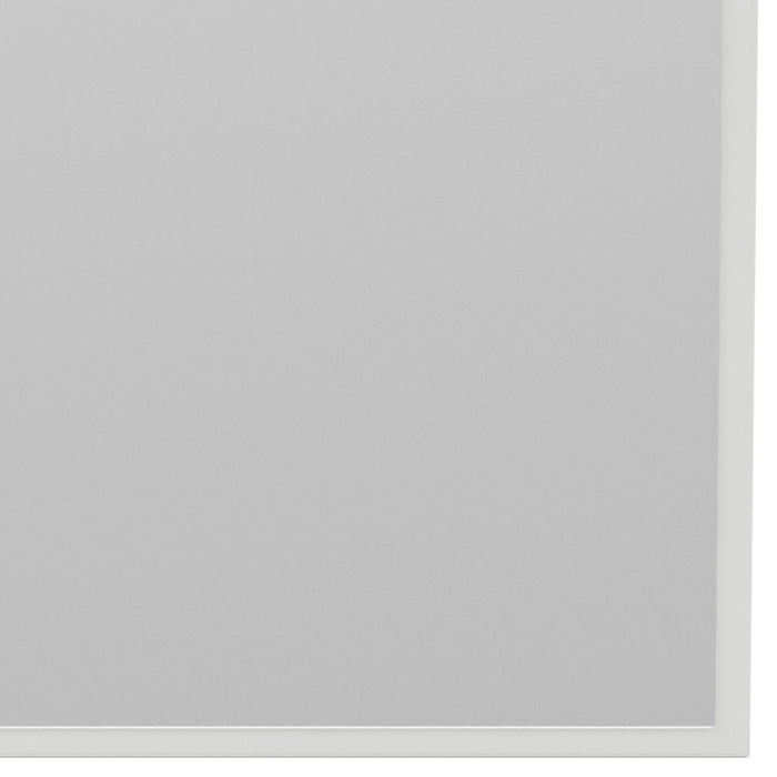Gray with a subtle texture, framed in sleek white for a modern touch. Ideal for contemporary decor.