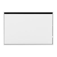 "White rectangular panel with a sleek black top border, modern minimalist design."