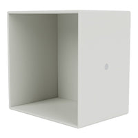 White storage cube with a minimalist design and smooth finish, perfect for modern organization.