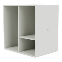 White cube organizer with two compartments and a minimalist design, perfect for modern decor.