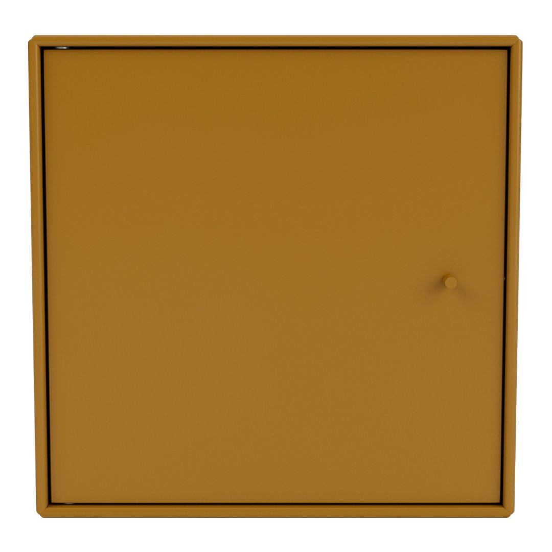 Square, mustard yellow panel with a smooth texture and minimal design. Ideal for modern decor.