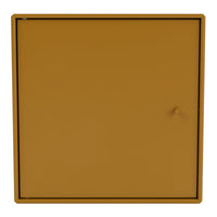 Square, mustard yellow panel with a smooth texture and minimal design. Ideal for modern decor.