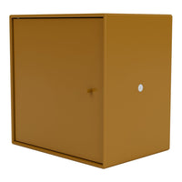 Solid mustard yellow box with a smooth finish and a subtle white dot accent. Ideal for modern decor.