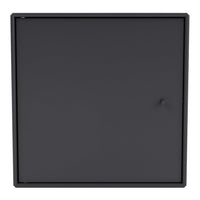 Black square wall panel with a smooth, matte finish and subtle texture. Ideal for modern decor.