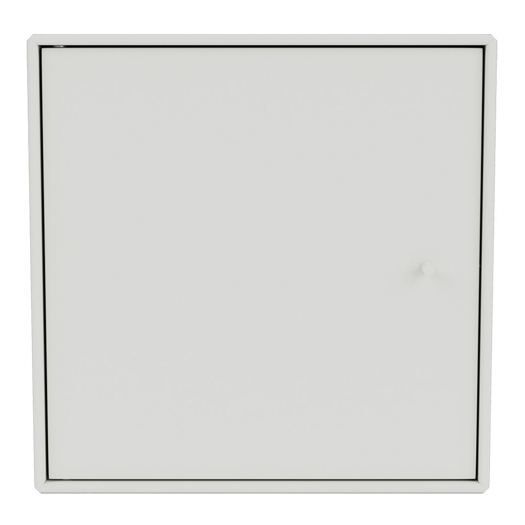 Square ceiling panel in solid white with a thin black border. Smooth surface, minimalistic design.