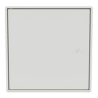 Square ceiling panel in solid white with a thin black border. Smooth surface, minimalistic design.