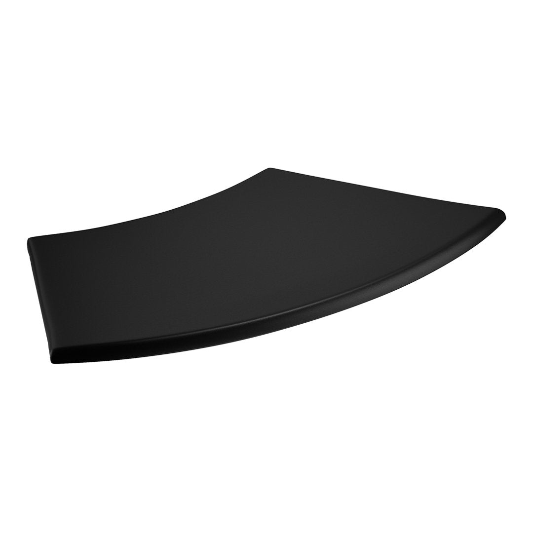 Sleek black curved design with a smooth, glossy finish. Ideal for modern home decor.