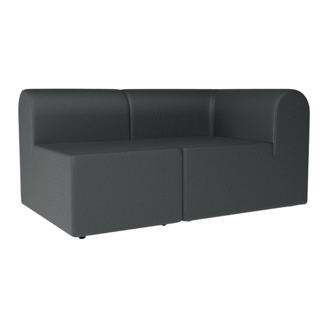Stylish dark gray sofa with a smooth texture and modern, minimalist design. Perfect for contemporary spaces.