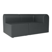Stylish dark gray sofa with a smooth texture and modern, minimalist design. Perfect for contemporary spaces.
