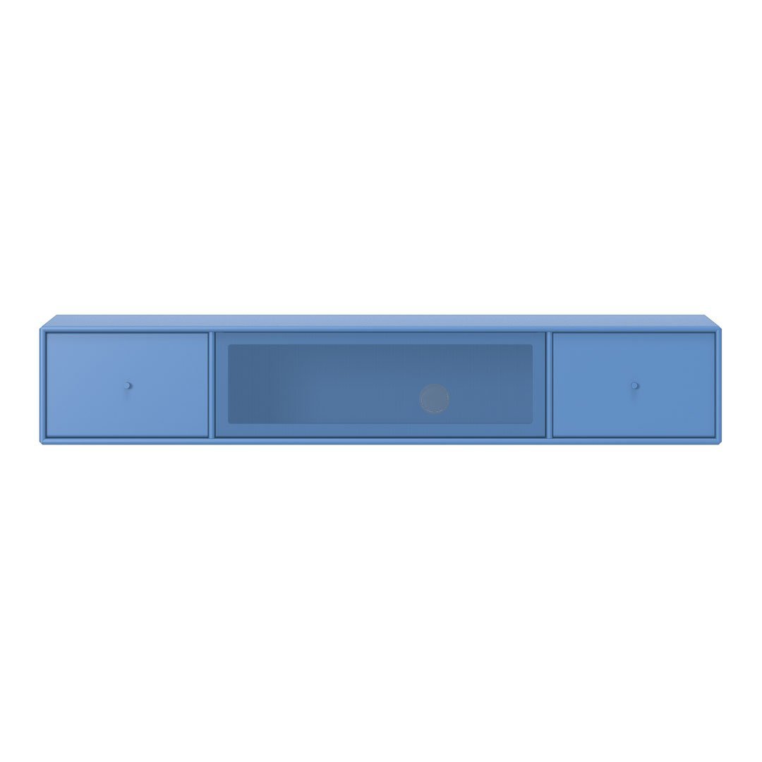 VI18 Classic TV Module - 1 Perforated Door, 2 Lacquered Drawers