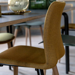 MOOD Side Chair - Fully Upholstered - Wood Legs