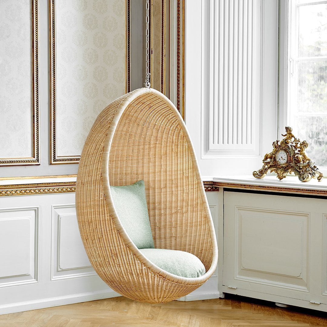 Sika-Design Hanging Egg chair, dark grey seat cushion