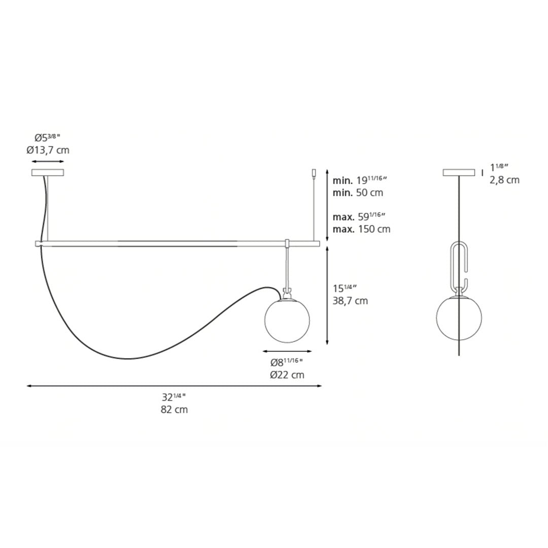 Minimalist line drawing lamp design with a sleek white finish and smooth, round glass accent. Ideal for modern spaces.