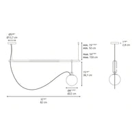 Minimalist line drawing lamp design with a sleek white finish and smooth, round glass accent. Ideal for modern spaces.