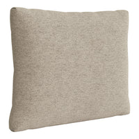 Textured beige throw pillow with a subtle heathered pattern, perfect for a cozy home decor touch.