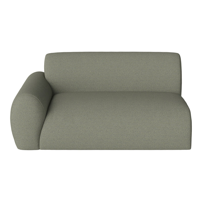Lush moss green sofa with a textured finish and sleek, modern lines. Ideal for stylish, contemporary spaces.