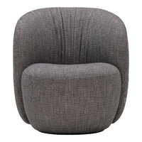 Textured grey upholstery with subtle lines and rounded shapes for a modern, sleek look. Ideal for contemporary decor.
