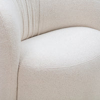 Textured ivory fabric with subtle ribbed patterns, ideal for adding a modern touch to any space.