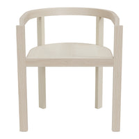 Light oak chair with a smooth, natural wood finish and a minimalist design, showcasing clean lines and subtle grain patterns.