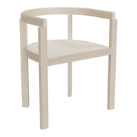 Light wood chair with a smooth, natural finish and minimalistic design, showcasing soft beige tones and clean lines.