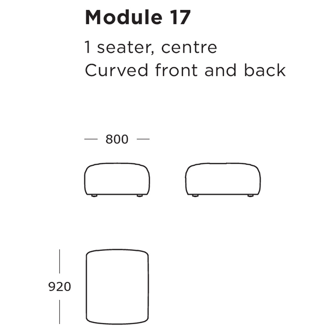 Panorama Modular Sofa (Modules 16-17)