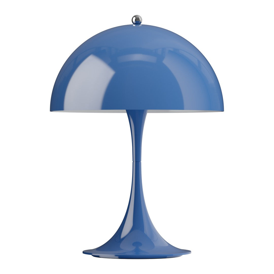 Blue Panthella table lamp on a white background